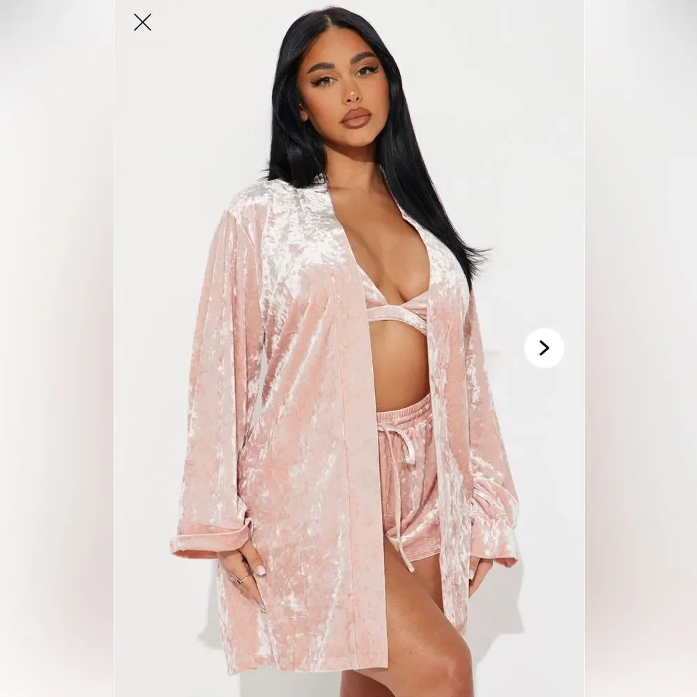 RACHEL VELVET LUXE PJ ROBE SET